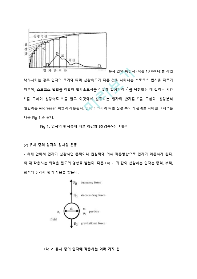 침강분석에 의한 입자크기 측정실험 예비레포트 [A＋].hwp